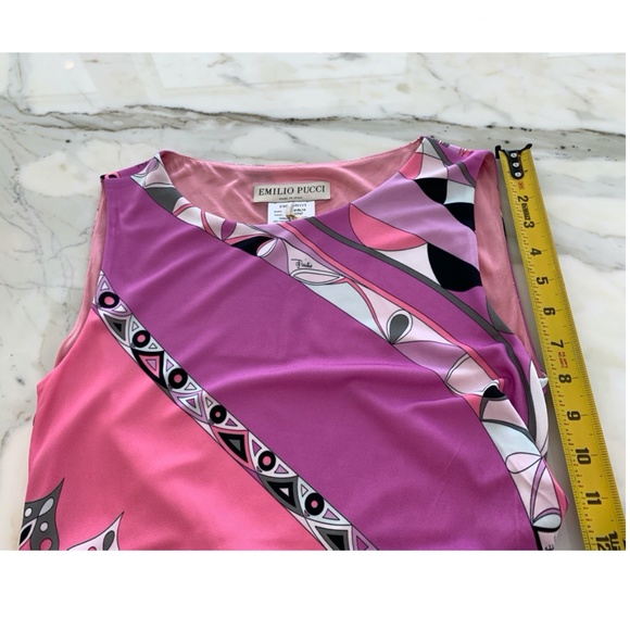 EMILIO PUCCI PINK MULTI PRINT DRESS MODEL 41RL15 SIZE IT 44 / US 10 NWTS! - Picture 15 of 17